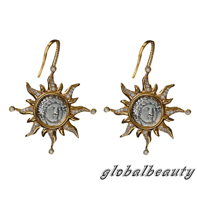 Bộ Vòng cổ Và Bông Tai Mặt Trời Màu Sắc Cổ Điển Cho Nữ