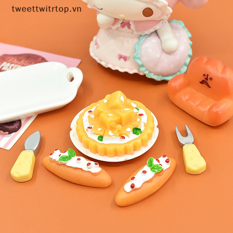 Mô Hình Bánh Mì TRTOP Kích Thước Lớn Bằng Nhựa Resin Trang Trí Nhà Búp Bê