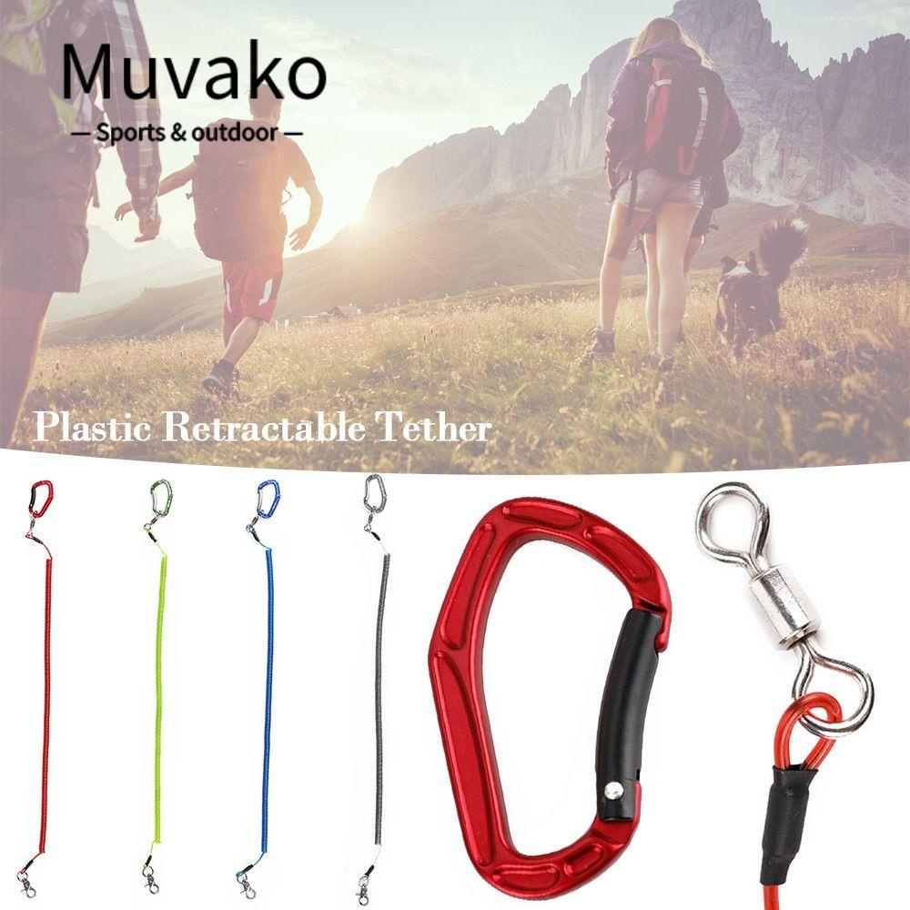 MUVAKO Lò Xo Nhựa Đàn Hồi Di Động Chống Thất Lạc Có Thể Thu Gọn Cho Móc Khóa / Điện Thoại