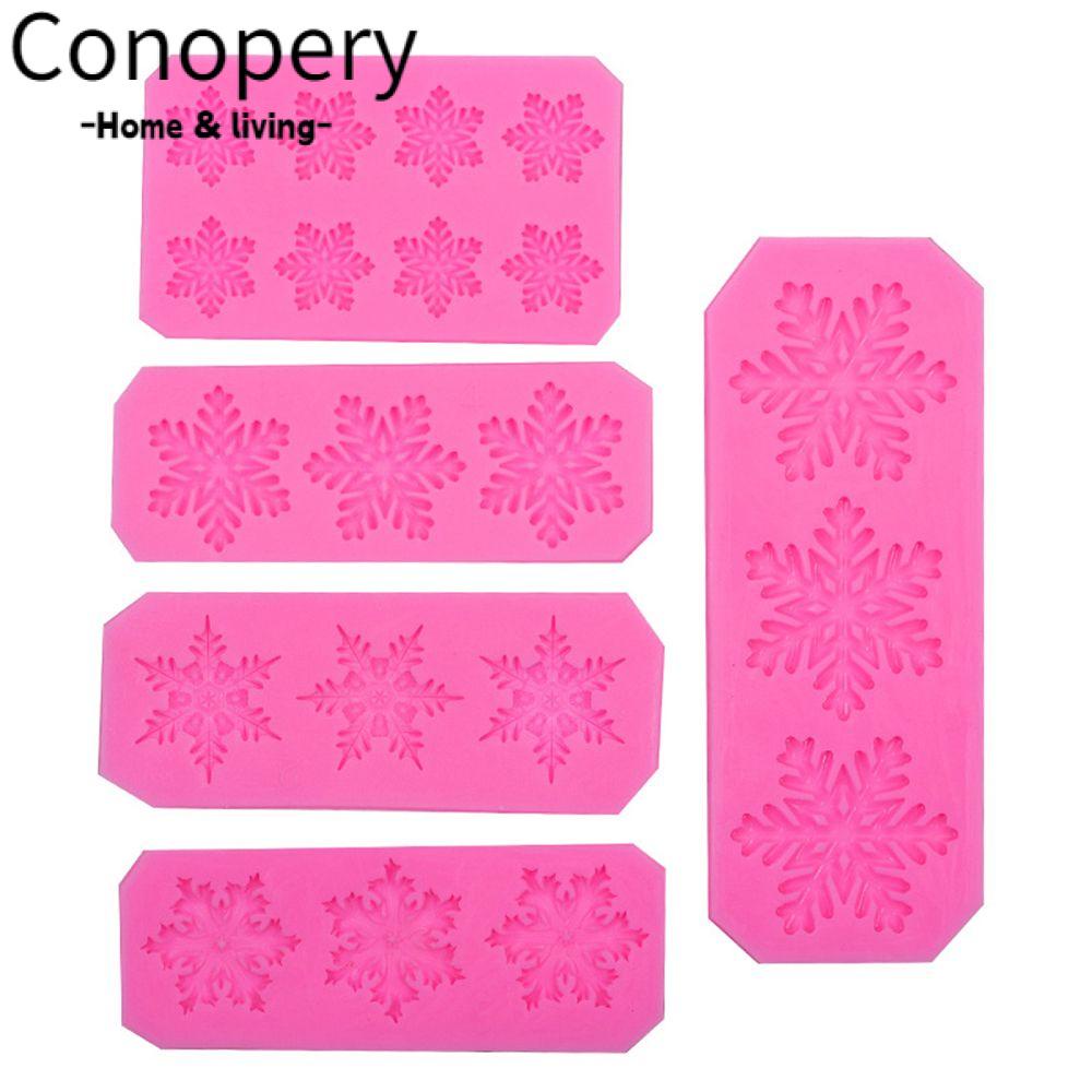 CONOPERY Khuôn Silicone Làm Bánh Hình Bông Tuyết Xinh Xắn