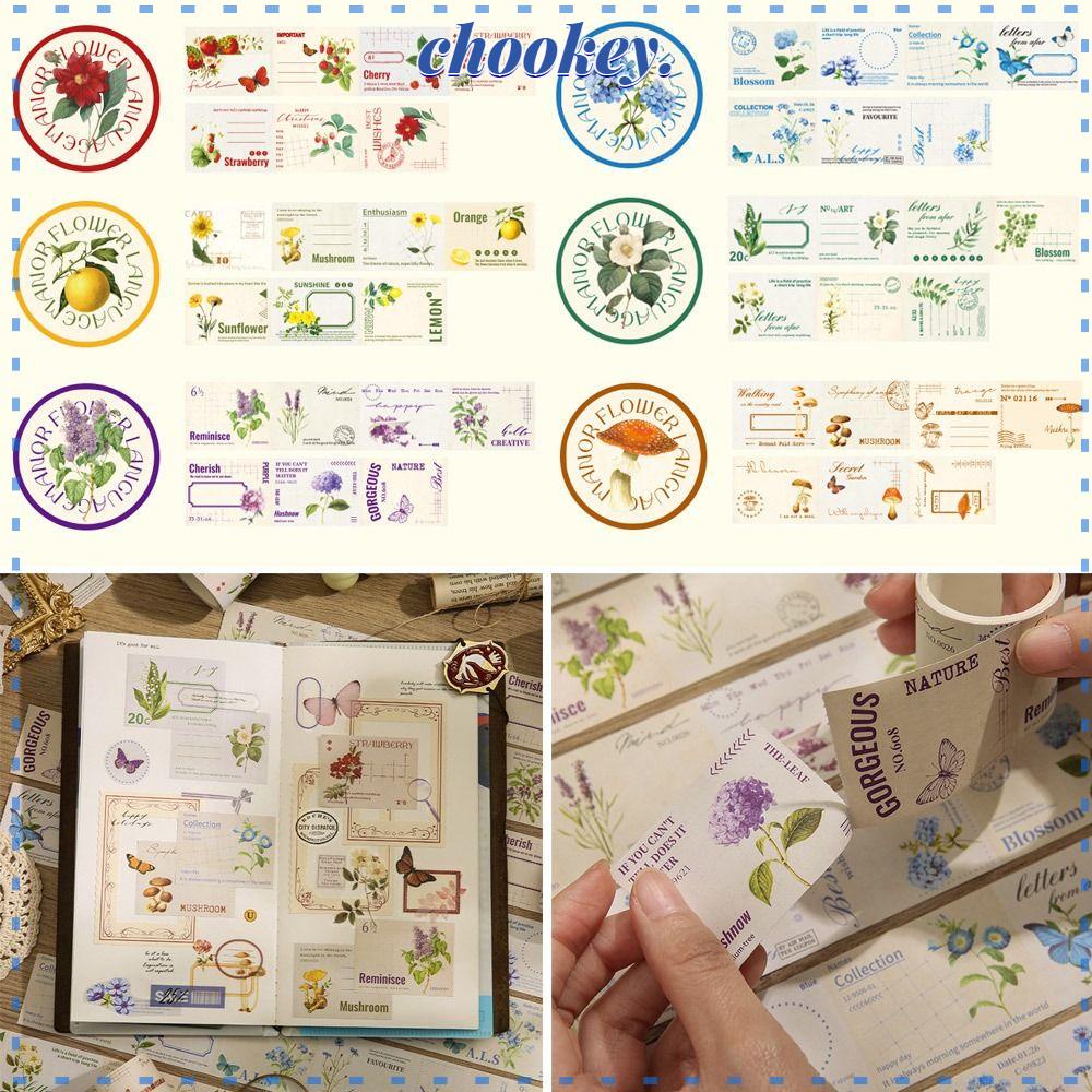 CHOOKEY Bộ 6 Cuộn Băng Keo Dán Hình Dễ Thương