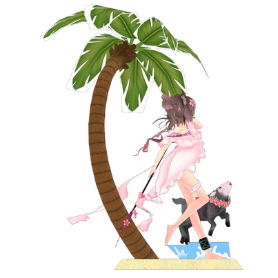 Mô hình giấy anime girl Anime Game  Eyjafjalla Summer Skin