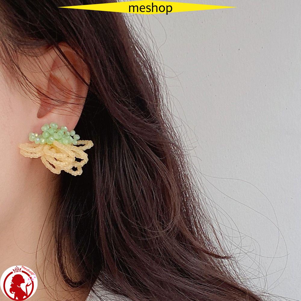 ME Bông Tai Đính Hạt Nhiều Màu Sắc Ngọt Ngào Thời Trang Mùa Hè Cho Nữ