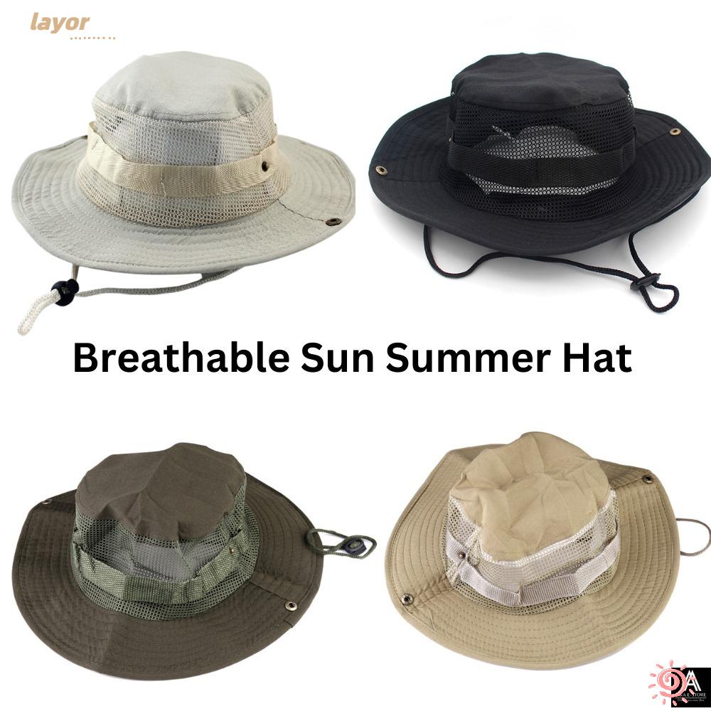 LAY Mũ Rộng Vành Chống Nắng Tia UV Chất Liệu Cotton Tiện Dụng Khi Đi Câu Cá