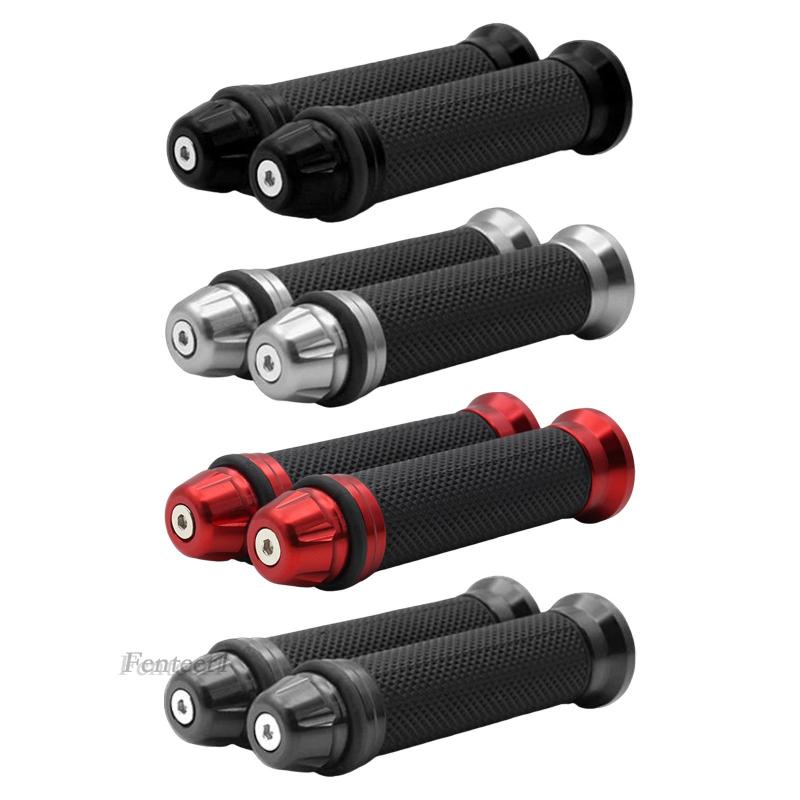 Set 2 Vỏ Bọc Tay Lái Xe Máy Bằng Hợp Kim Nhôm Và Cao Su Kích Thước 22mm Fenteer1