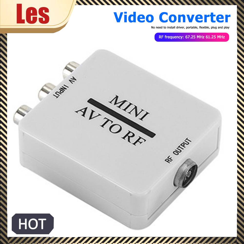 Bộ ChuyểN ĐổI Mini RCA AV CVSB Sang RF Hỗ Trợ RF 67.25 / 61.25MHz