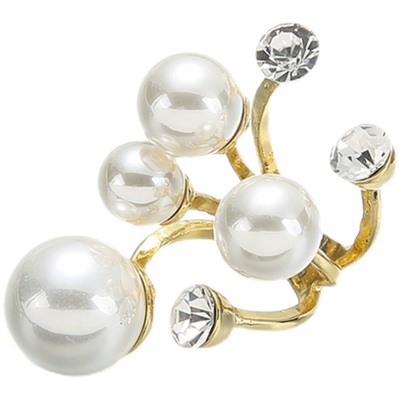 A Nhẫn Hở Đính Ngọc Trai Tinh Tế Sang Trọng Cho Nữ