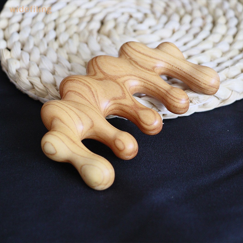 1 Lược Chải Tóc Mát Xa Da Đầu Bằng Gỗ Gụ Mahogany Năm Răng Thư Giãn Chống Tĩnh Điện