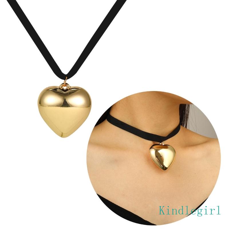 Vòng Cổ Choker Mặt Trái Tim Thời Trang Cho Nữ