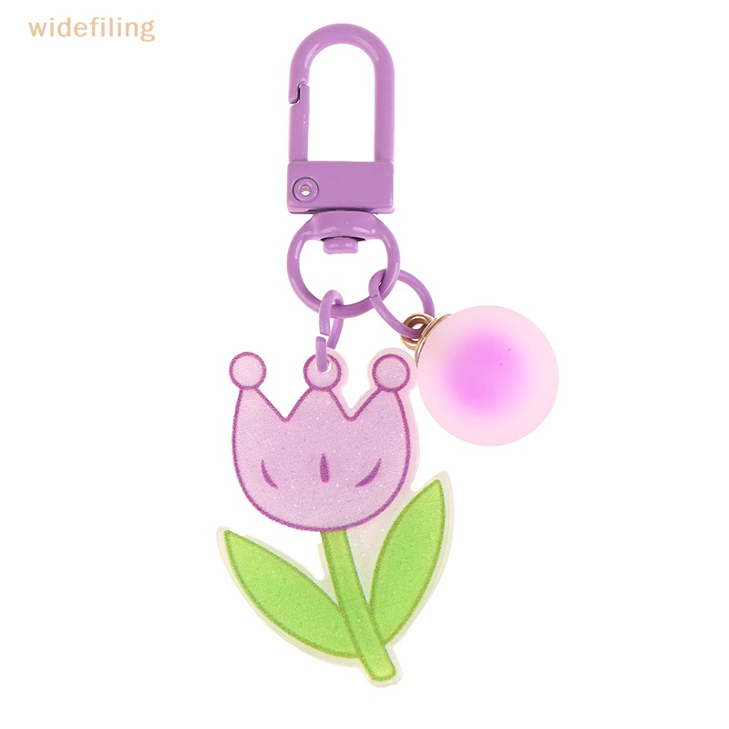 Móc Khóa Hình Bông Hoa / Vương Miện Màu Sắc Ngọt Ngào Xinh Xắn Cho Nữ