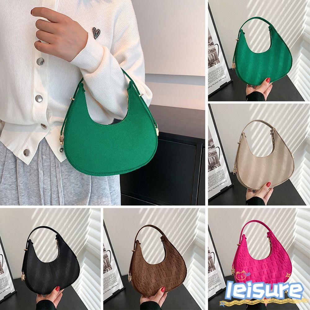 LEISURE Túi Xách Tay Bằng Vải Nỉ Dễ Thương Dành Cho Nữ