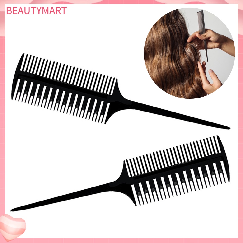 Lược Chải Tóc Hai Đầu Bằng Nhựa ABS Chịu Nhiệt Thiết Kế Răng Thưa Tiện Dụng