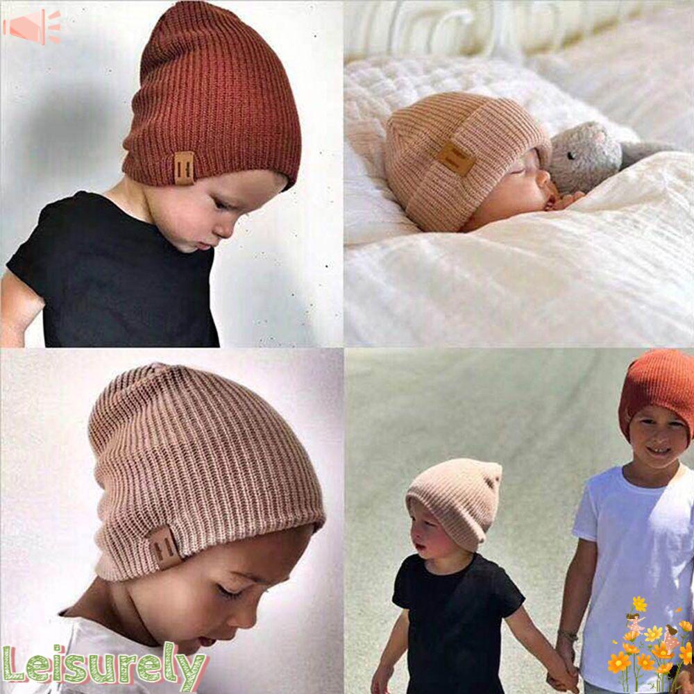 LEILY Mũ Len Beanie Dễ Thương Cho Bé Hiện Có 7 Màu