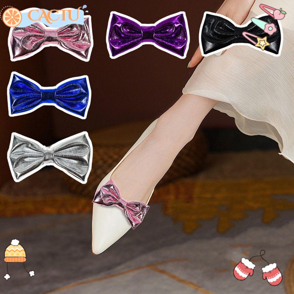 CACTU Set 2 Kẹp Giữ Giày Đính Nơ Xinh Xắn Cho Nữ