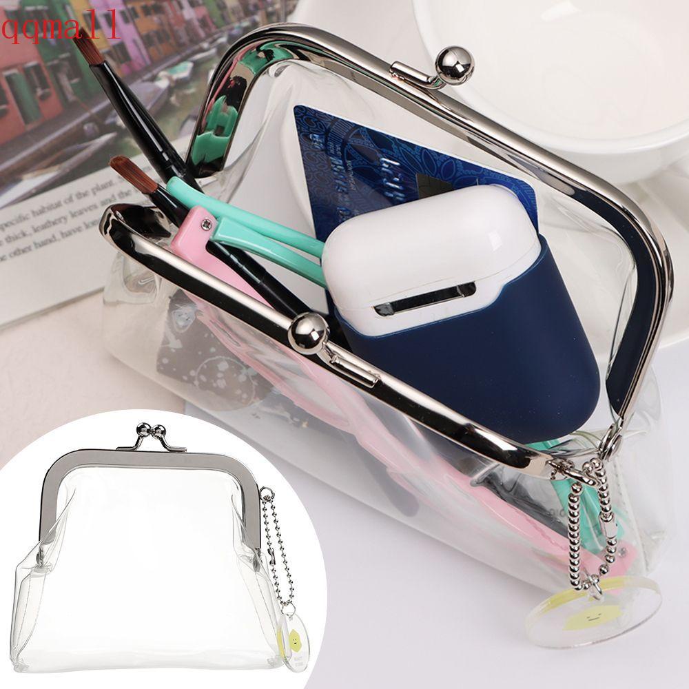 QQMALL Ví Đựng Tiền Xu Trong Suốt Bằng Nhựa PVC