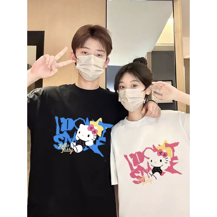 NRVP Áo Thun 100% Cotton Tay Ngắn In Họa Tiết Hoạt Hình Phong Cách Hàn Quốc Dành Cho Nữ