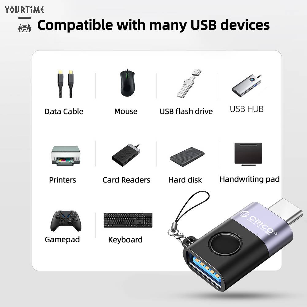 Bộ ChuyểN ĐổI OTG Type-C Sang USB 480Mbps BằNg HợP Kim Nhôm