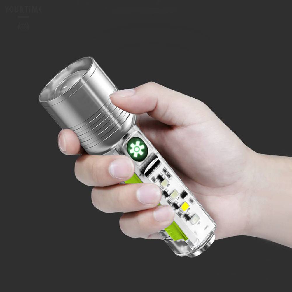 Đèn Pin XHP50 500mAh 800LM Sạc USB Type-C Chống Thấm Nước Tiện Dụng