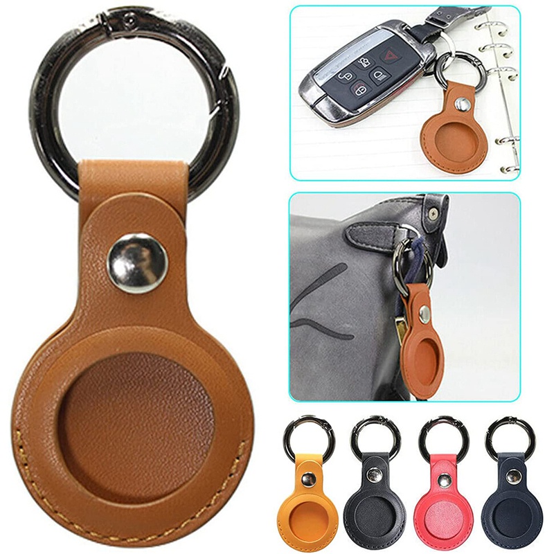 Bộ 5 Túi Da PU Đựng Thẻ Có Móc Khóa Cho Apple Air Tag