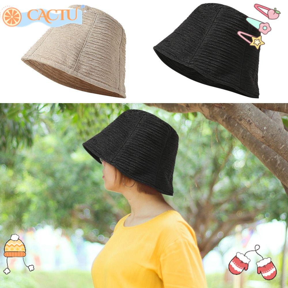 CACTU Mũ Tai Bèo Chống Nắng Màu Sắc Đơn Giản Cho Nữ