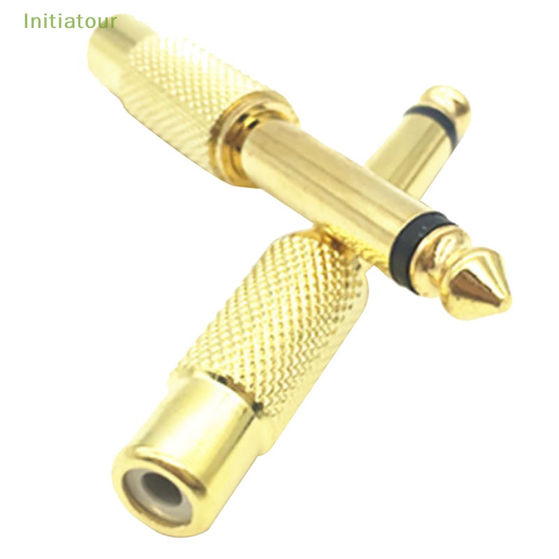 Set 2 Dây Cáp Chuyển Đổi Âm Thanh Mono Male Sang RCA Female 6.35mm 1 / 4 "