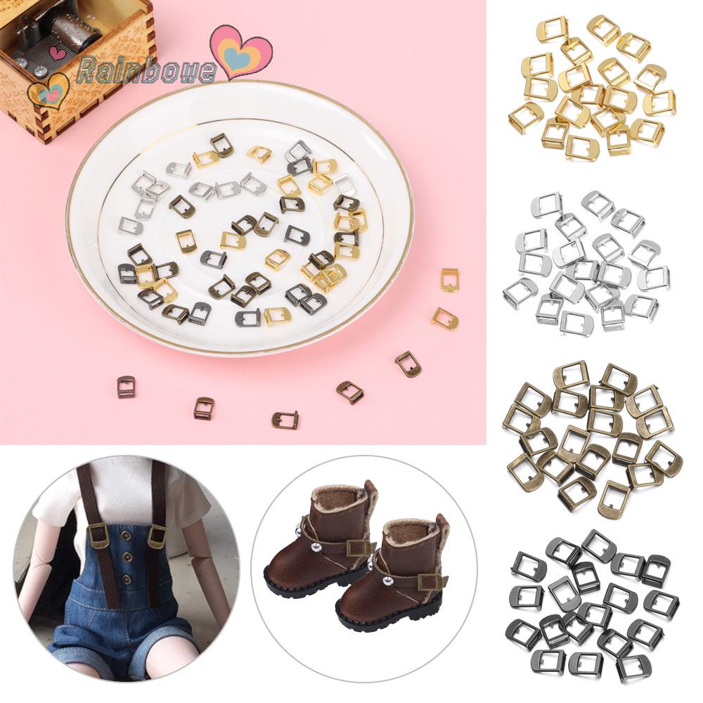 RAINBOW Set 20 Khóa Ba Cạnh Mini Siêu Mỏng Chất Lượng Cao 4 Màu Cho Búp Bê