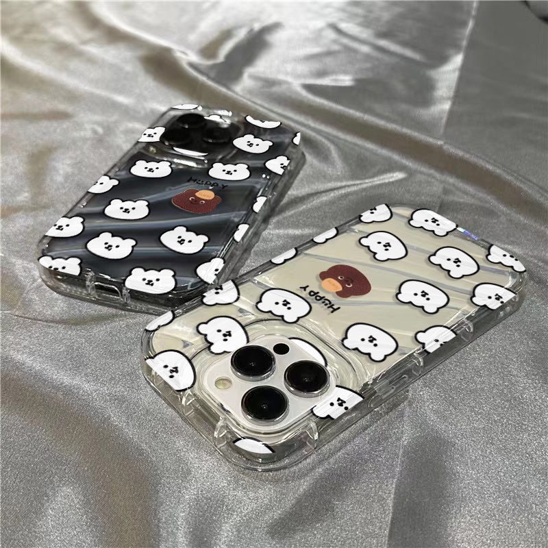 Ốp Điện Thoại Mềm Trong Suốt In Hình Gấu Nâu Dễ Thương Cho Iphone 14Promax 1312 / 11 7 / 8plus xr / sins 97NG