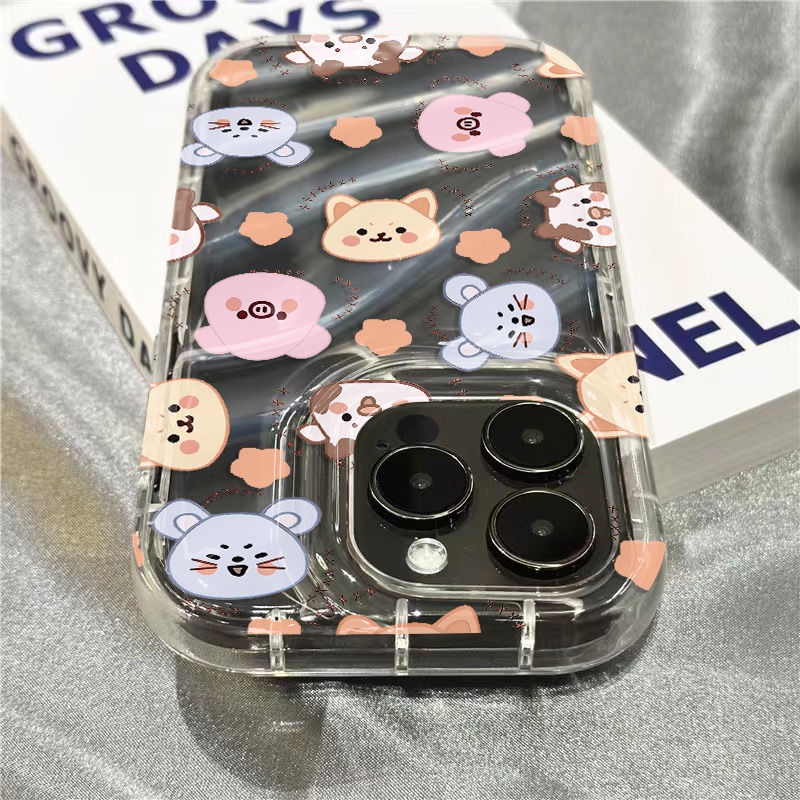 Ốp Điện Thoại Mềm Trong Suốt In Hình Thú Hoạt Hình Nhiều Màu Sắc Cho Iphone 14Promax 1312 / 11 7 / 8plus xr