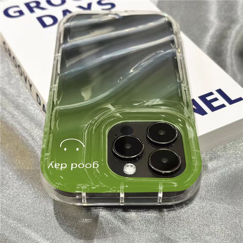 Ốp Điện Thoại Mềm Trong Suốt Họa Tiết Mặt Cười Màu Gradient Cho Iphone 7 Xr / 1312 8 14Promax 11 / plus