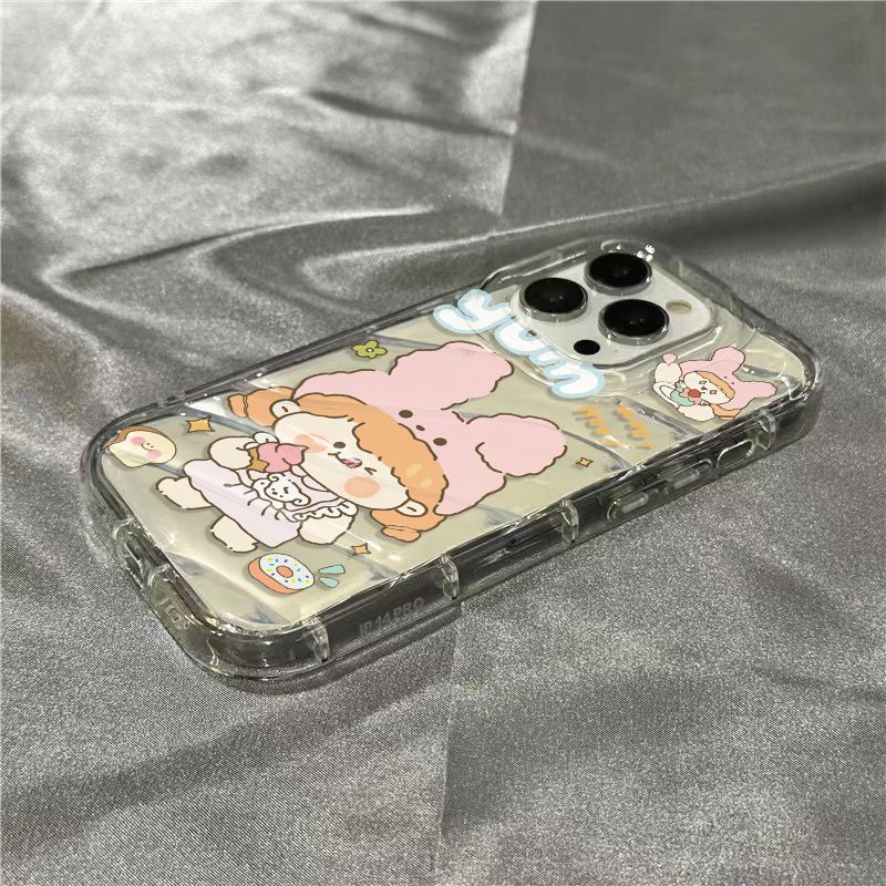 Ốp Điện Thoại Mềm Trong Suốt Hình Cô Gái Dễ Thương Cho iPhone14promax 1312 / 11 7 / 8plus xr / sins LJ7U