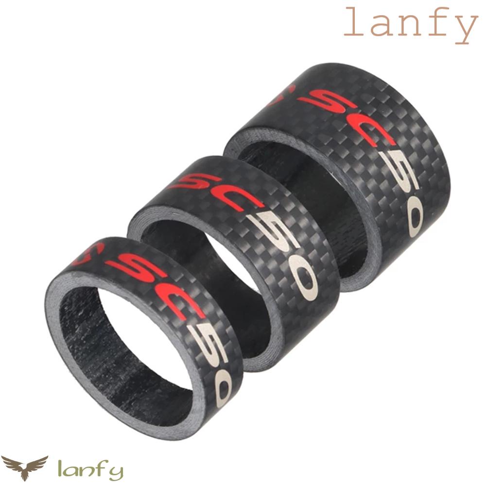 LANFY Vòng Đệm Phuộc Trước 3K SC50 28.6mm Bằng Sợi Carbon Cho Xe Đạp