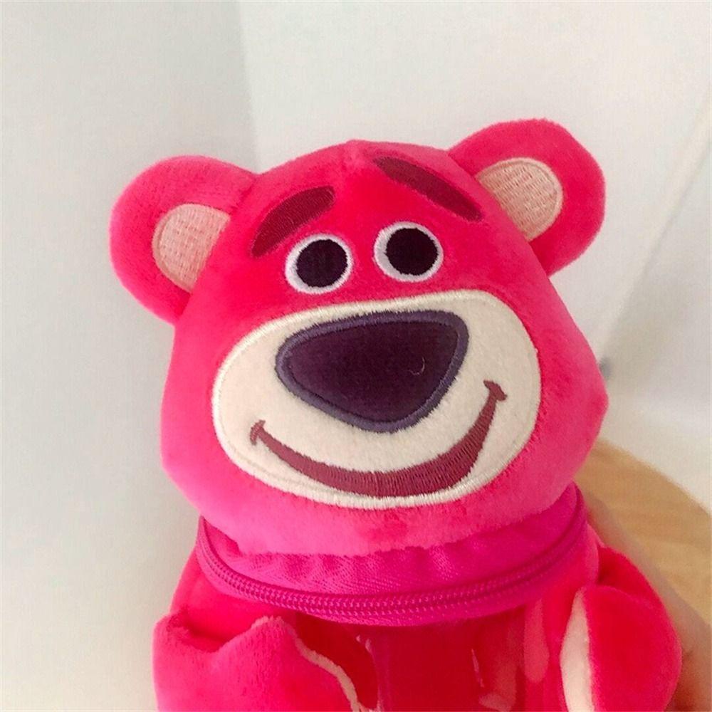 BERNARDO Túi Đựng Bút Bằng Lông Nhung Trong Suốt Hình Chú Vịt / Dâu Tây Dễ Thương