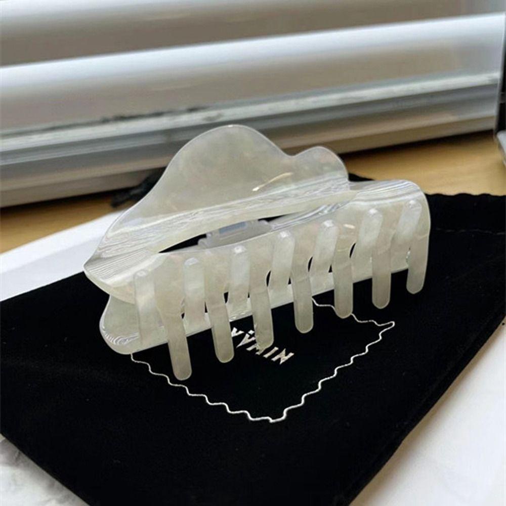 Kẹp Tóc Càng Cua Dày Hình Đám Mây Vỏ Sò Ins Acetate Cho Nữ