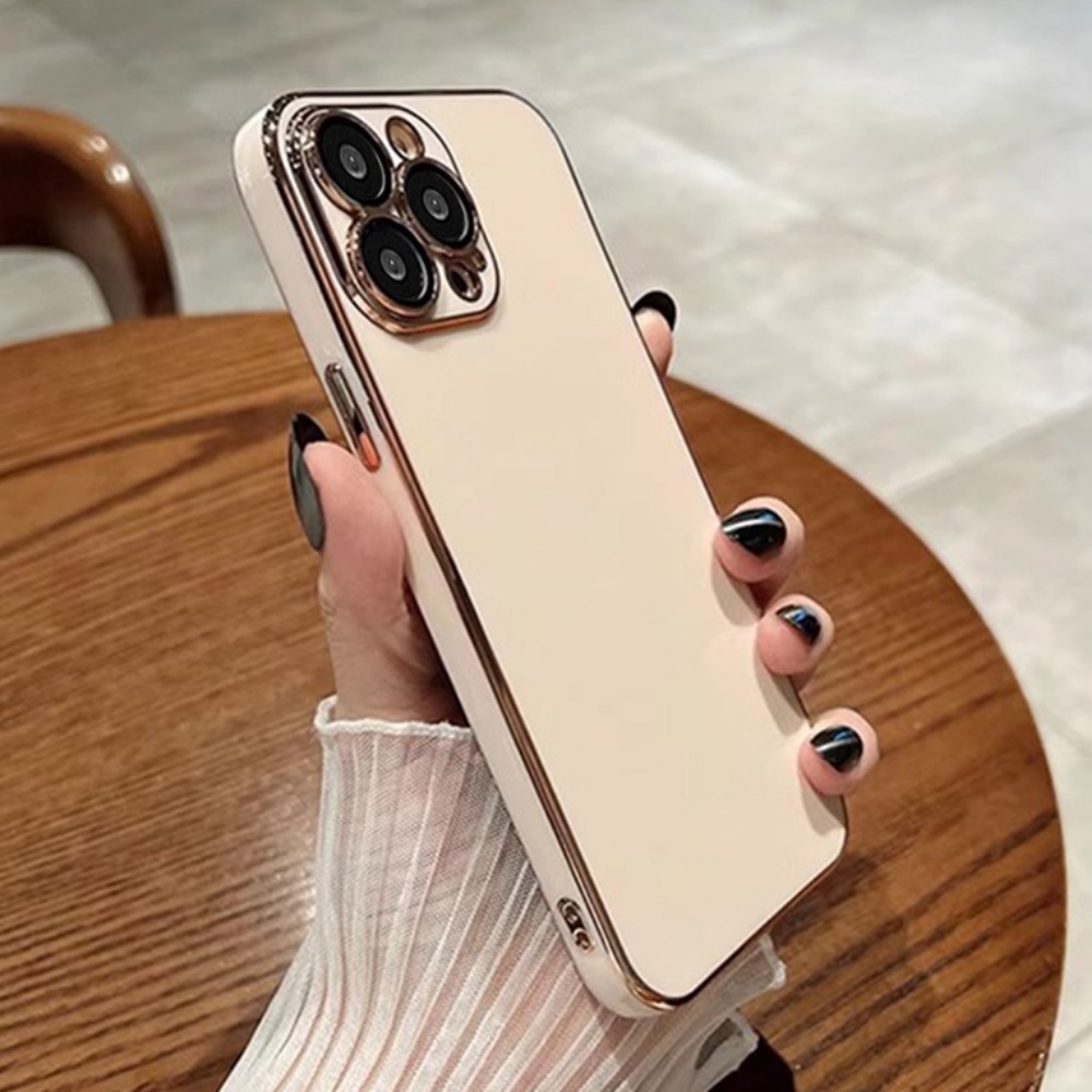 Ốp Điện Thoại TPU Mềm Khung Mạ Màu Trơn Sang Trọng Chống Dấu Vân Tay Chống Rơi Cho IPhone 11 Pro Max XR XS Max 7 8 Plus SE