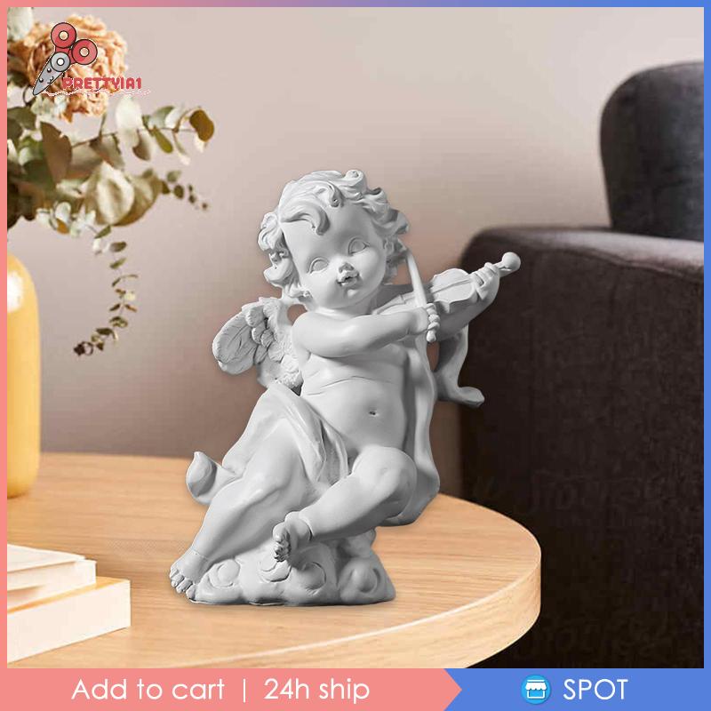 Mô Hình Thiên Thần Cherub Bằng Nhựa Resin Đáng Yêu Trang Trí Phòng Ngủ 1]