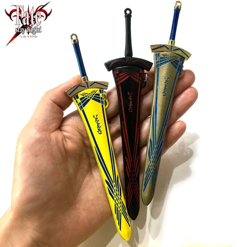 Anime Fate Grand Order Saber Vũ Khí Móc Khóa Arthur Pendragon Excalibur Móc Khóa Móc Khóa Ba Lô Mặt 