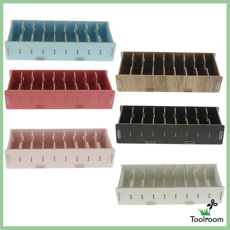 Khay Đựng Thẻ Tên Để Bàn 9 Ngăn Màu Đen