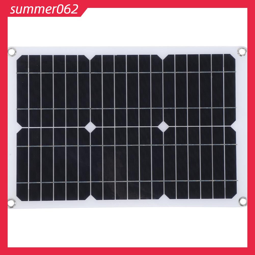 Summer062 Bảng điều khiển tế bào năng lượng mặt trời silicon đơn tinh thể 20W 18V Bộ sạc pin điện thoại ngoài cho ô tô