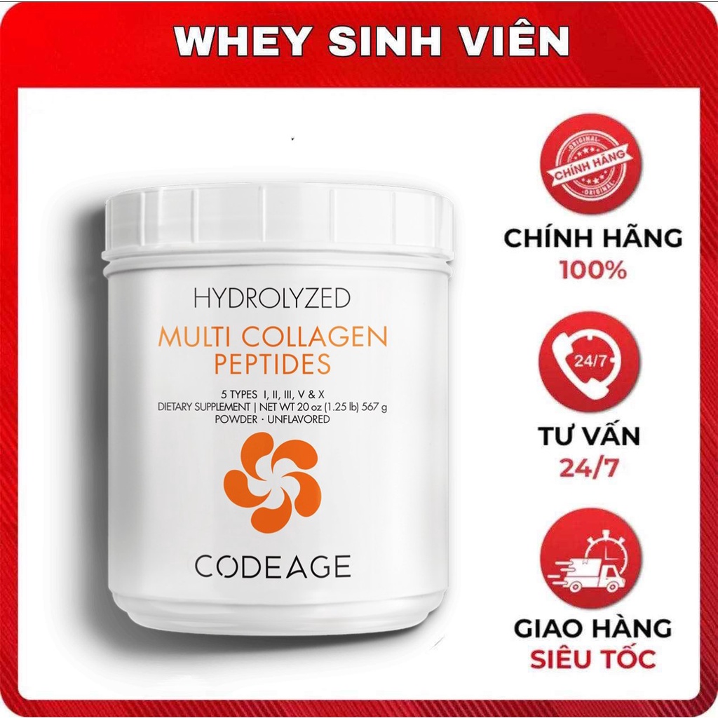 [Chính hãng] Bột collagen tổng hợp trẻ hóa da CodeAge Multi Collagen 567g