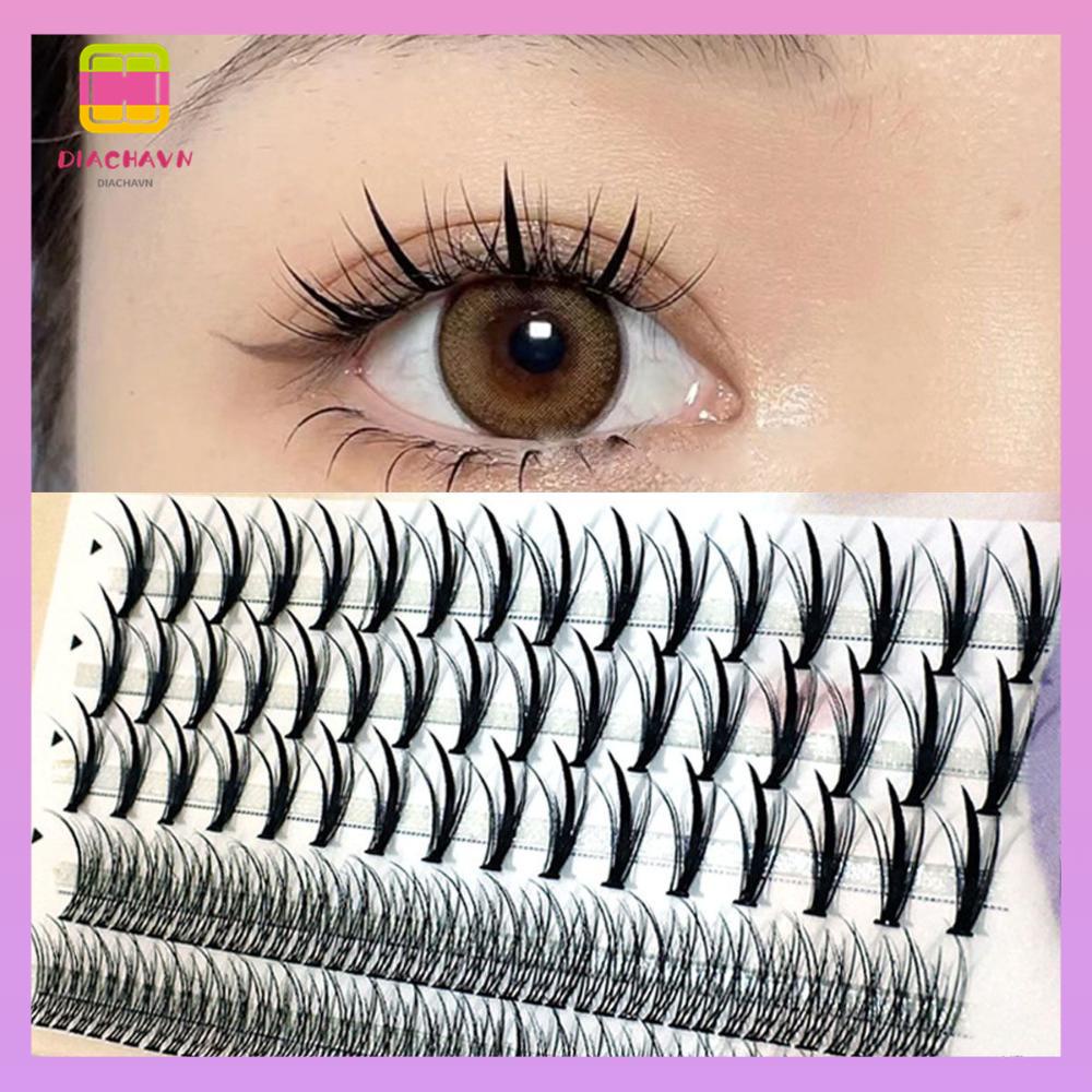 DIACHAVN Lông Mi Giả 5 Sợi Dày Tự Nhiên DIY