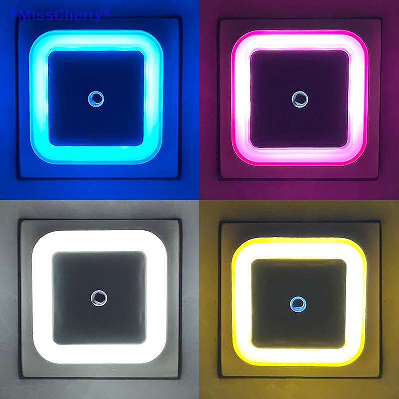 Đèn Ngủ LED Mini Hình Vuông Cảm Biến Ánh Sáng Ban Đêm Điều Khiển Ánh Sáng Phích Cắm EU Cho Trẻ Em / Phòng Khách / Phòng Ngủ Mới