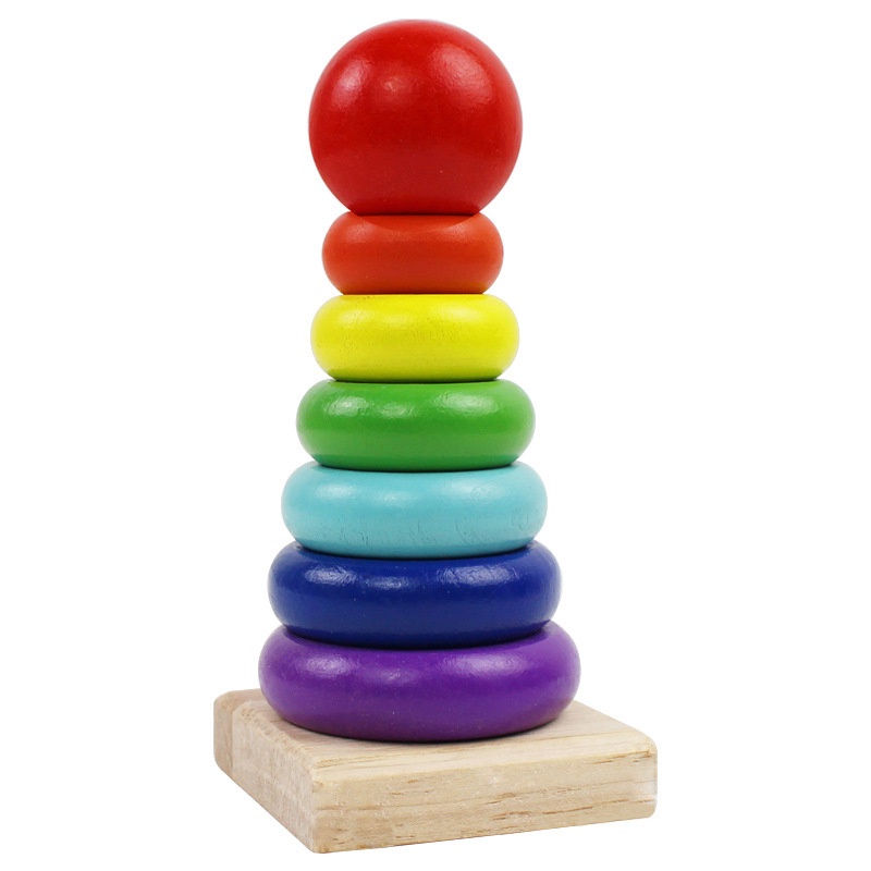 Đồ Chơi Tháp Gỗ Montessori Cho Bé