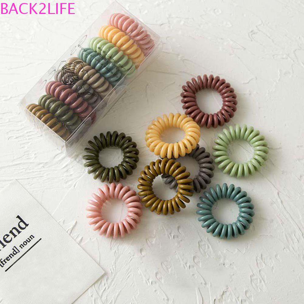 BACK2LIFE Set 9 Dây Cột Tóc Co Giãn Phong Cách Hàn Quốc Cho Nữ