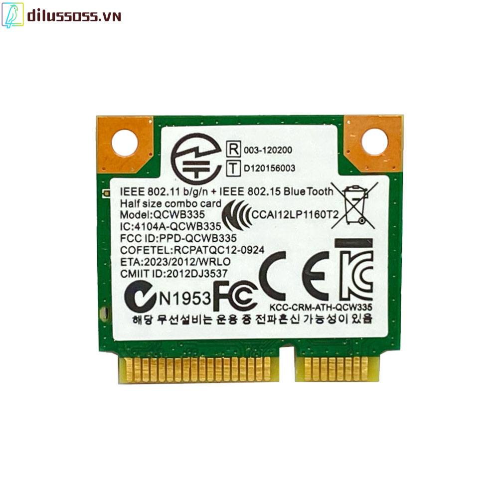 Thẻ WiFi Không Dây QCWB335 Half Mini PCIe Bluetooth 4.0 Cho Laptop