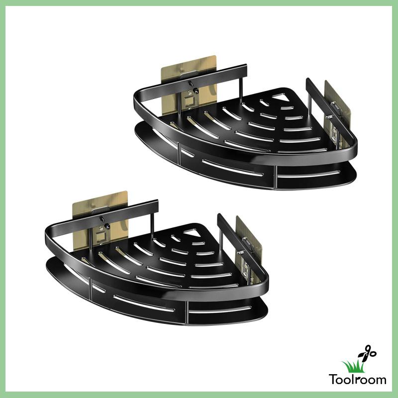 Giá Đỡ Đựng Đồ Dùng Gắn Góc Tường Không Cần Khoan Tiện Dụng Cho Nhà Tắm / Khách Sạn