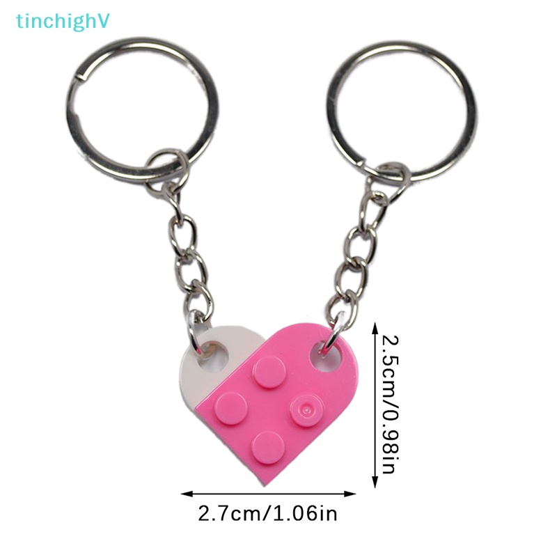 [TinchighV] Móc Khóa Khối Xây Dựng Trái Tim Tách Rời Dễ Thương Làm Quà Tặng Trang Sức Cho Cặp Đôi [Mới]