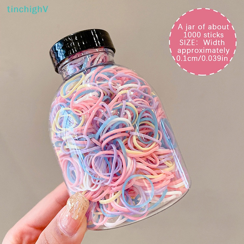 Bộ 1000 Dây Thun Buộc Tóc Nhiều Màu Sắc Dùng Một Lần Dành Cho Bé Gái