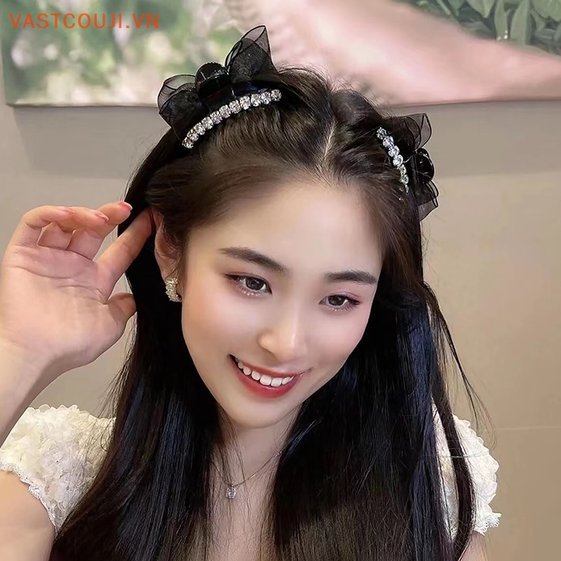Kẹp Tóc Càng Cua Đính Đá Tua Rua Phong Cách Retro Đơn Giản Cho Nữ