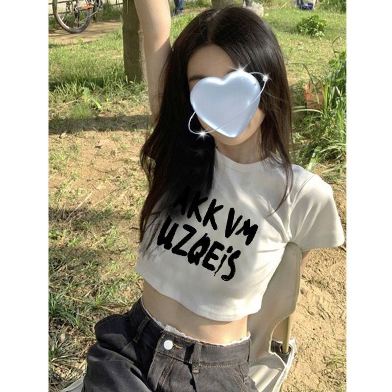 Áo Baby Tee Thun Croptop Nữ Tay Ngắn Hở Vai Dáng Ôm Phong Cách Mùa Hè Mới Cho Nữ