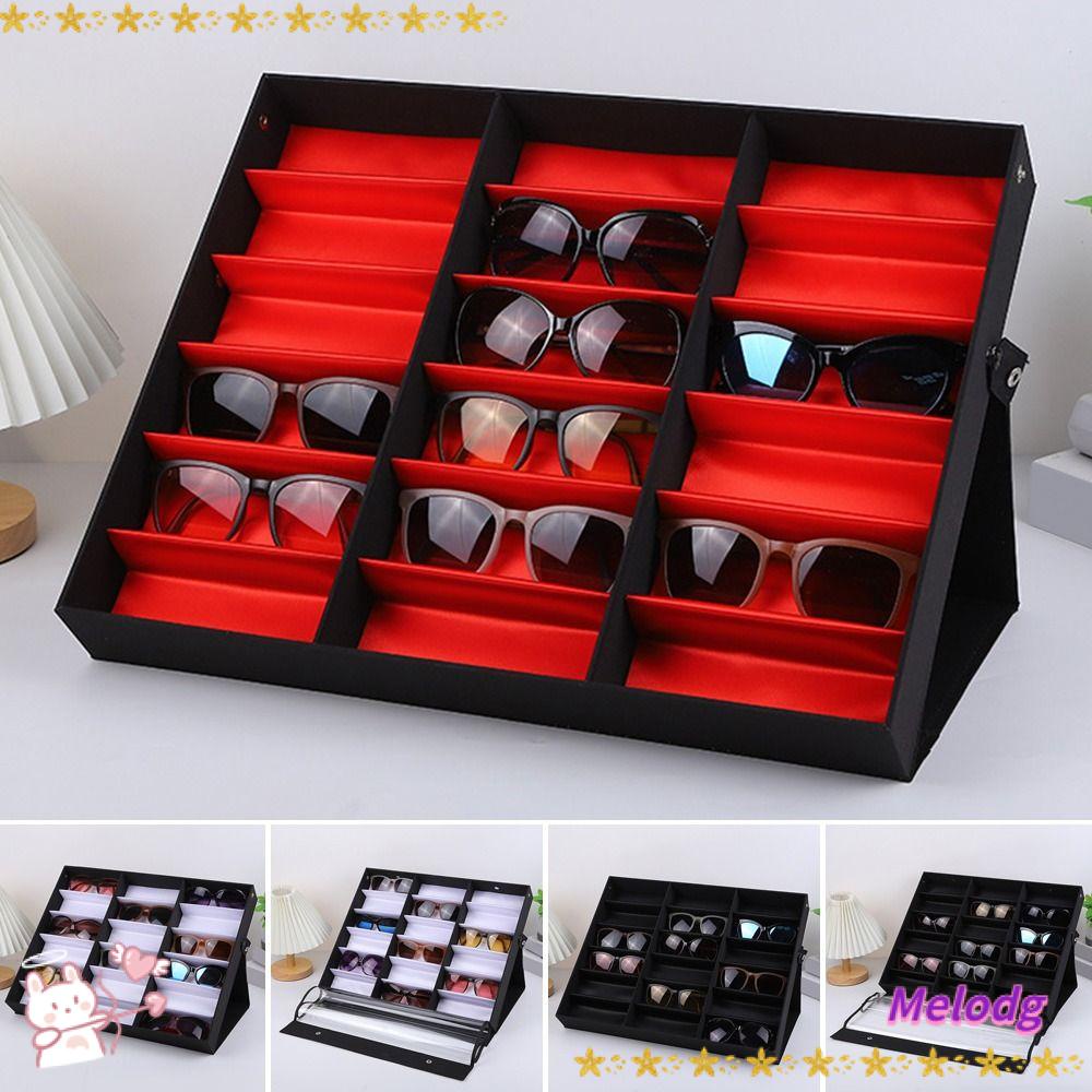 MELODG Khay Da 18 Ngăn Đựng Mắt Kính Tiện Lợi